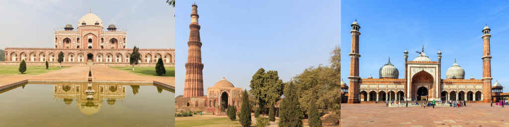 Qutab Minar, Jama Masjid & Humayun Tomb